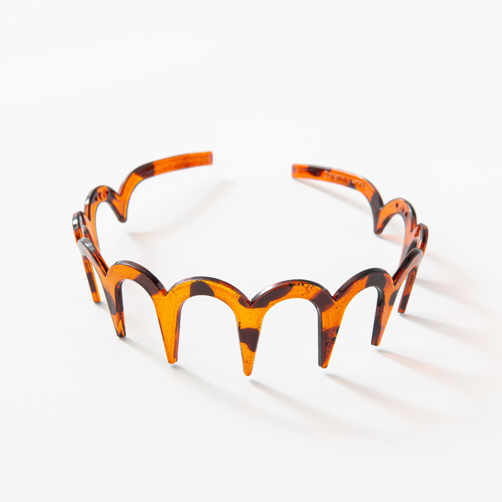 Headdress Wave Face Wash Toothed Non-slip Headband Unisex Hairpin Barrettes - Image 2
