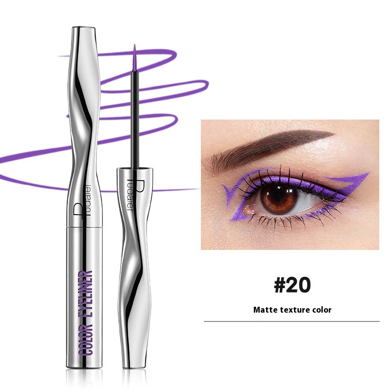 Color Eyeliner Makeup Waterproof Quick-drying Very Fine 24 Colors - Image 20