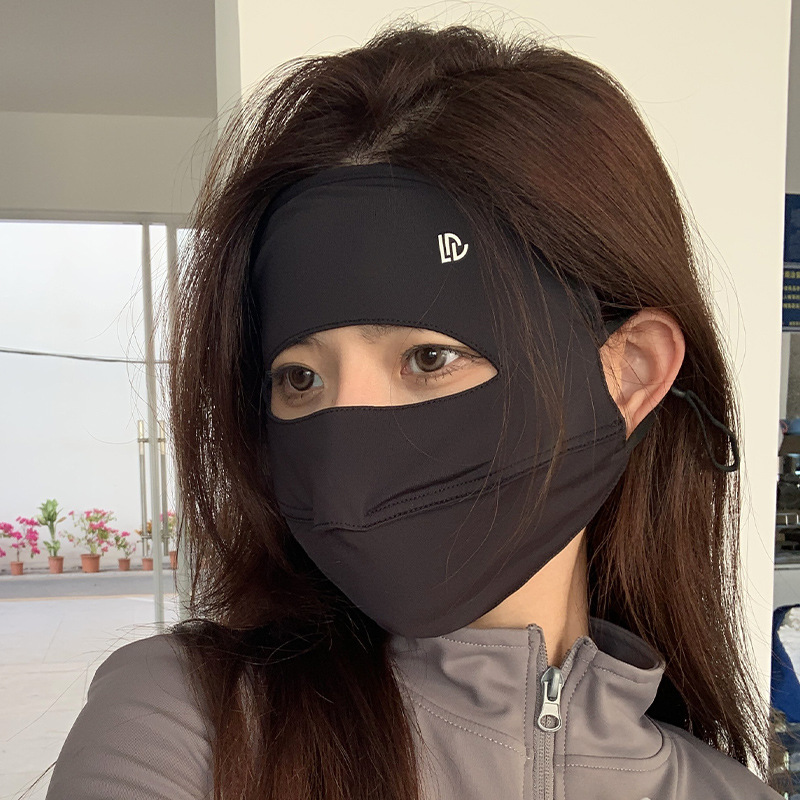 Full-Face Sun-Protective Mask UV Protection Outdoor Fashion Breathable Ice-Silk Face Cover