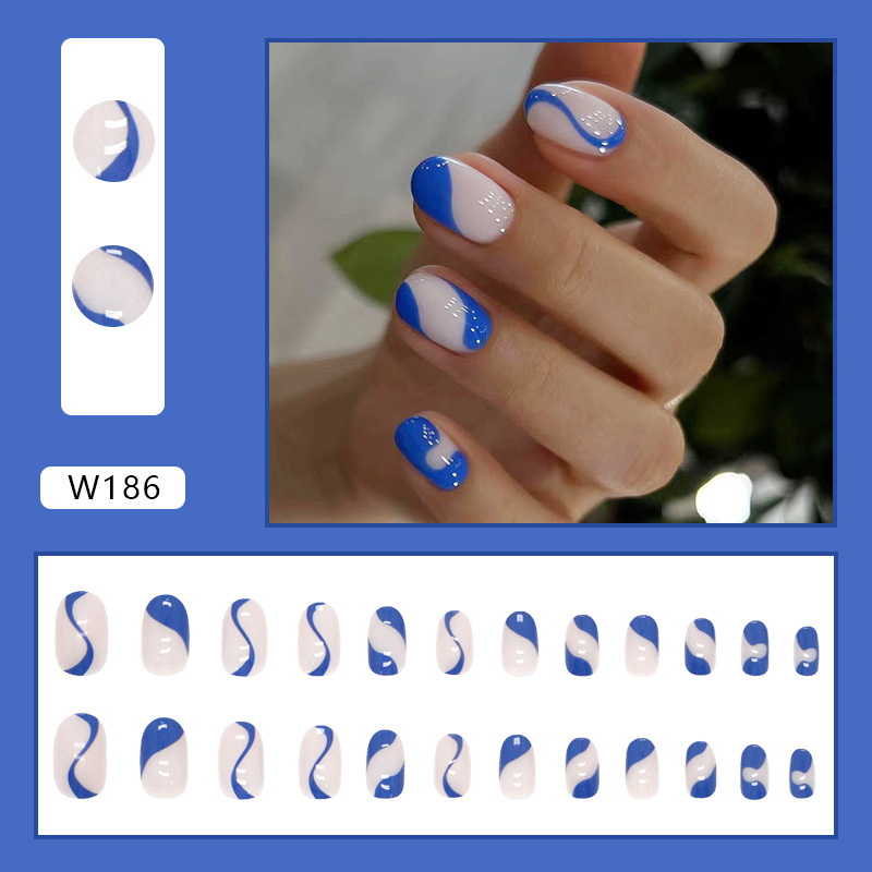 Foreign Trade Style False Nails Wearable Nail Tips Summer Hot-selling Ballet Nails Cross-border Nail Tips 24-piece Boxed Set