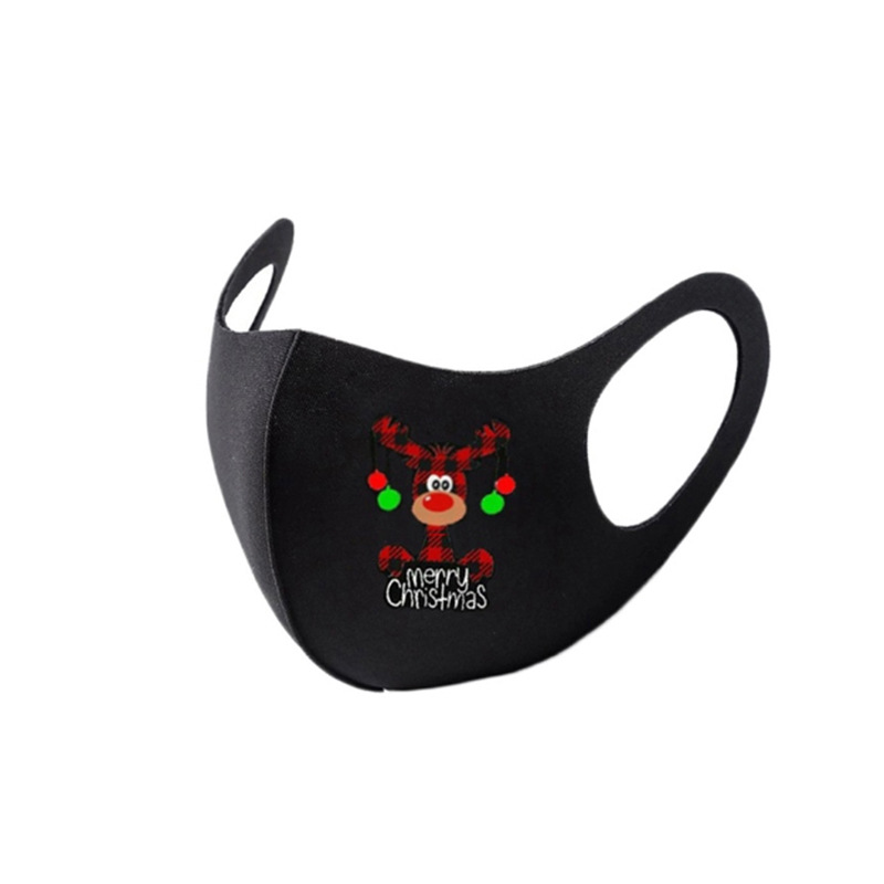 Christmas print autumn and winter ice silk mask - Image 2