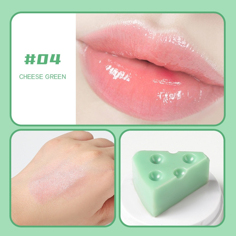 Lipstick Cute Cheese Lip Balm Temperature Change Moisturizing - Image 4