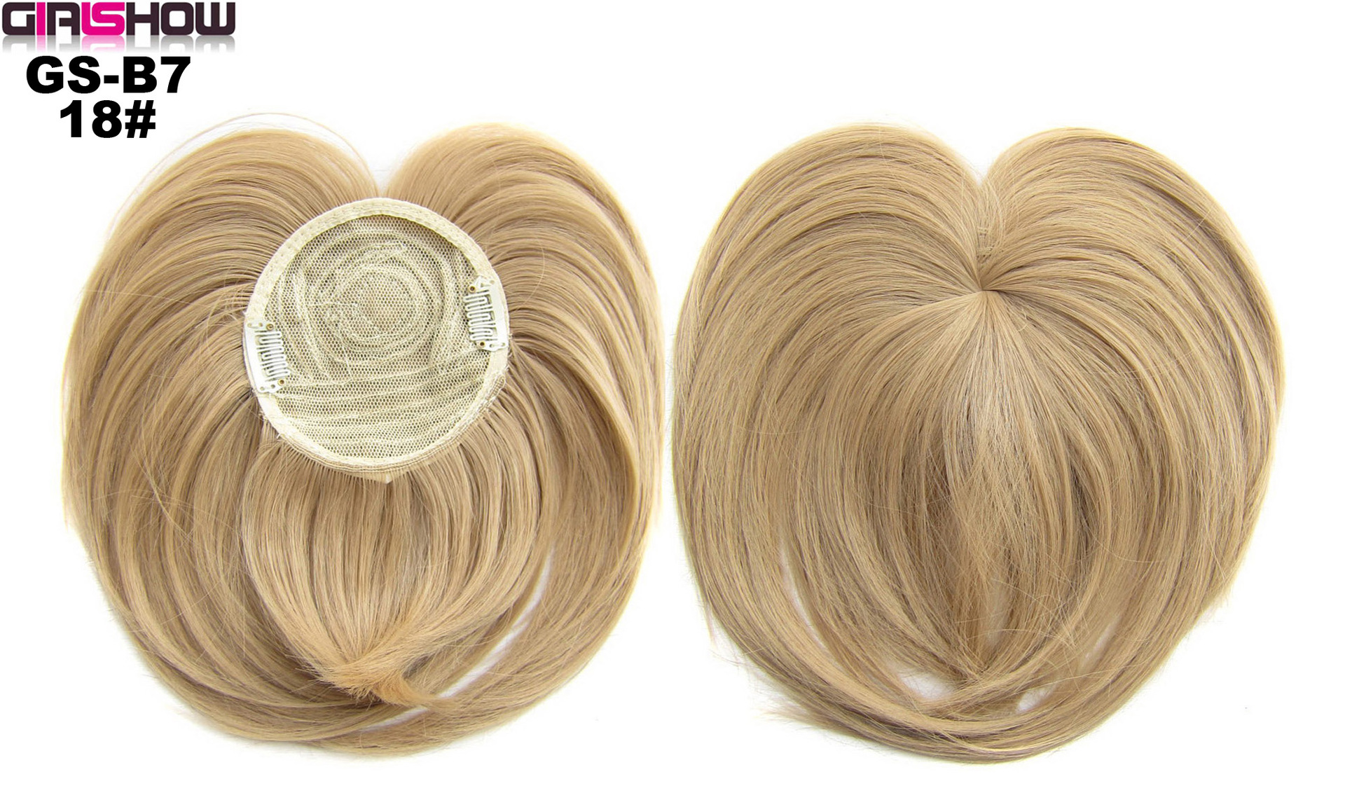 High Temperature Silk Chemical Fiber Wig Top Heart Bangs, Peach Heart Bangs On The Top Of TheHead - Image 5