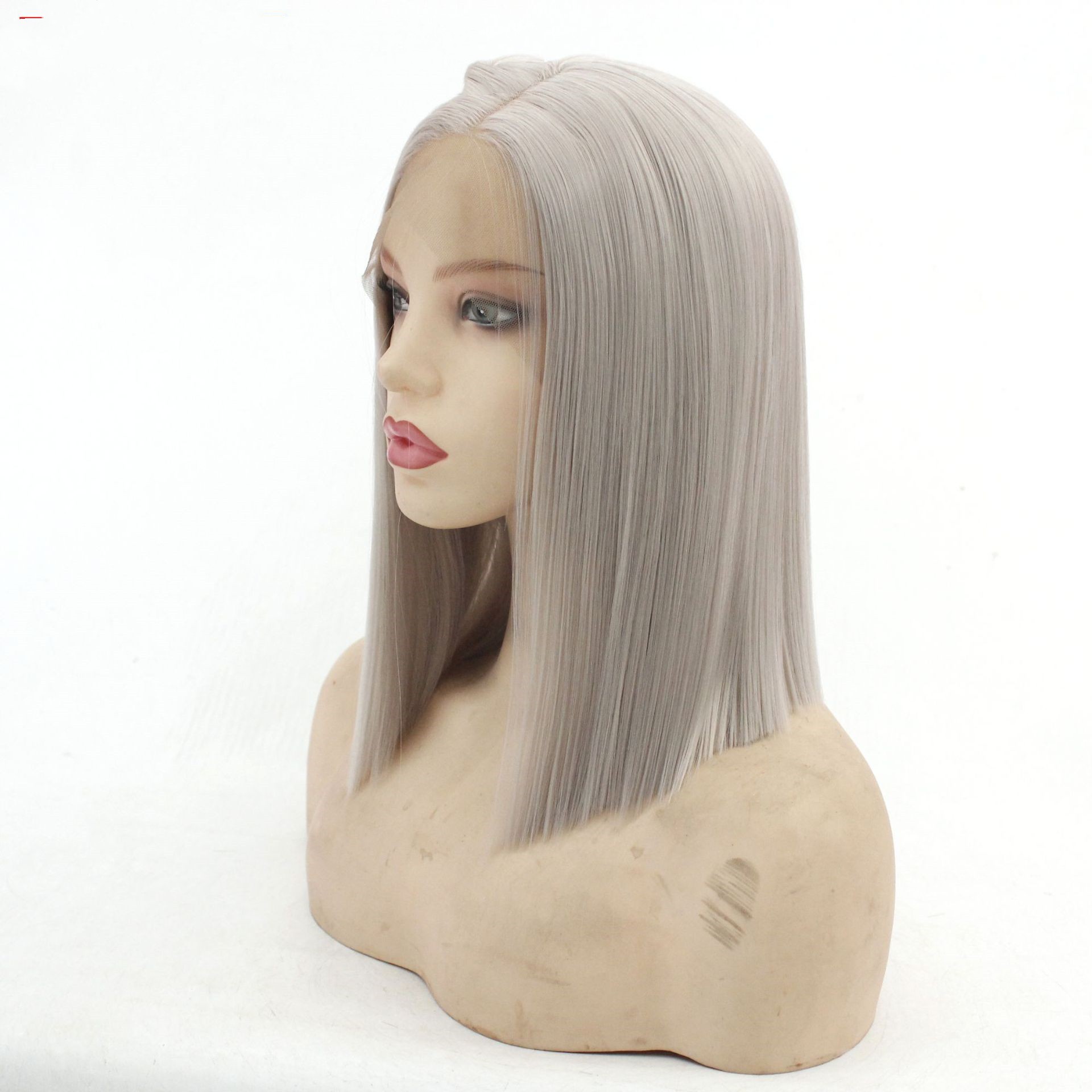 Front Lace Full Top Wig Head Cover Fashion Middle Point - Image 4
