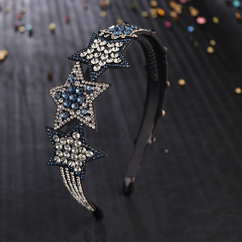 Korean Style Five-pointed Star Headband Czech Drill Headdress - Image 5