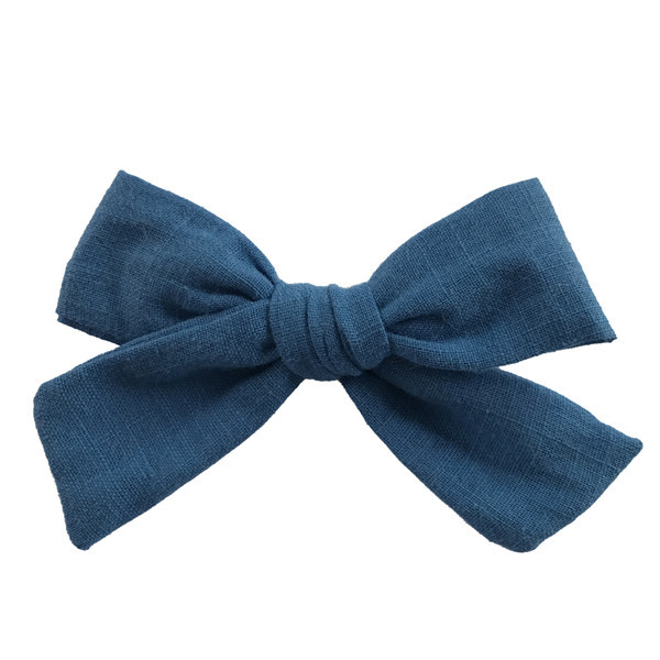 Cotton and linen bow hairpin - Image 8