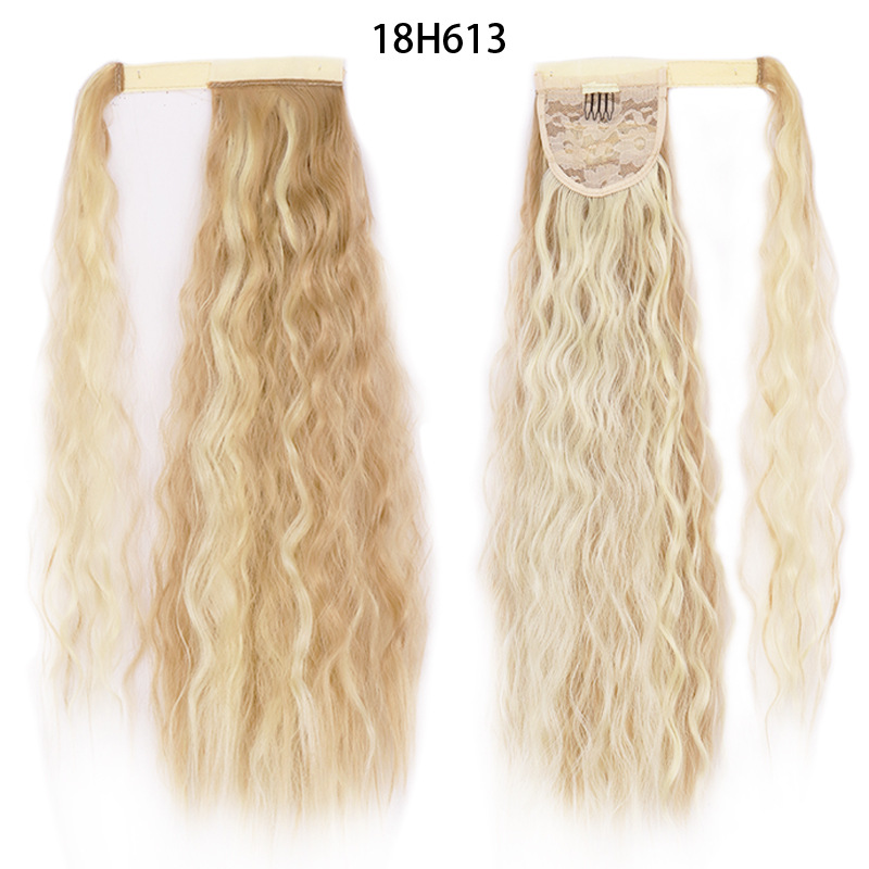 Ponytail Wig Water Wave Velcro Banding Chemical Fiber High Temperature Silk - Image 28