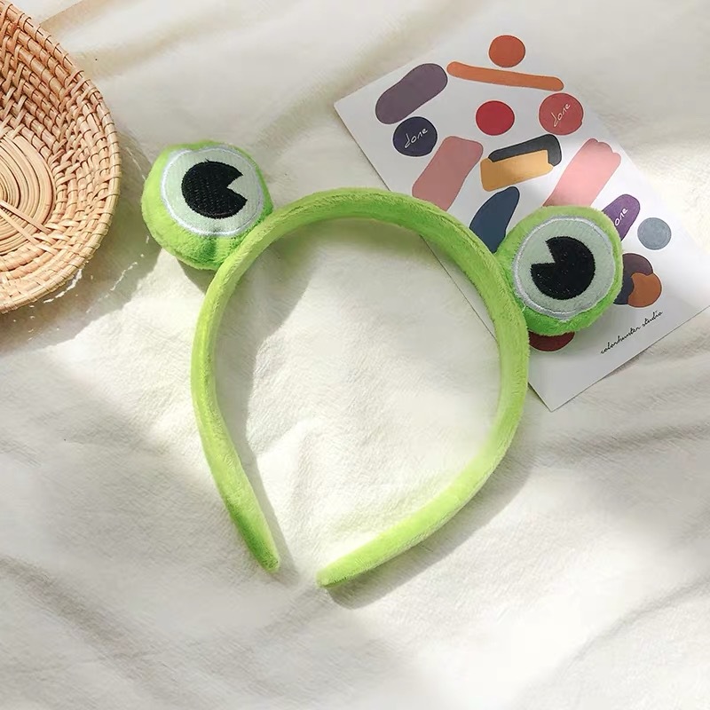 Girl Net Red Cartoon Cute Green Frog Headband Hair Band - Image 2