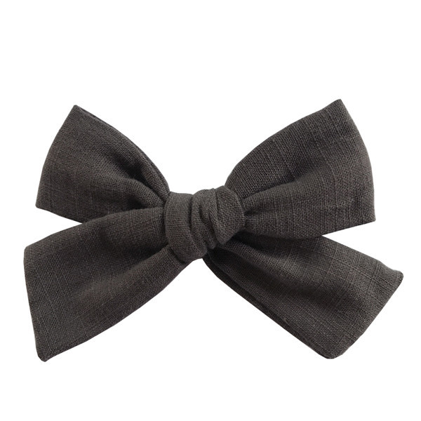 Cotton and linen bow hairpin - Image 3