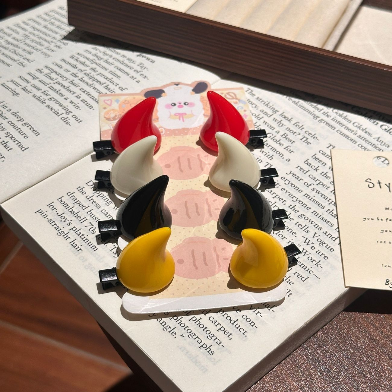 Cute And Soft Little Devil Horn Hair Clip For Women