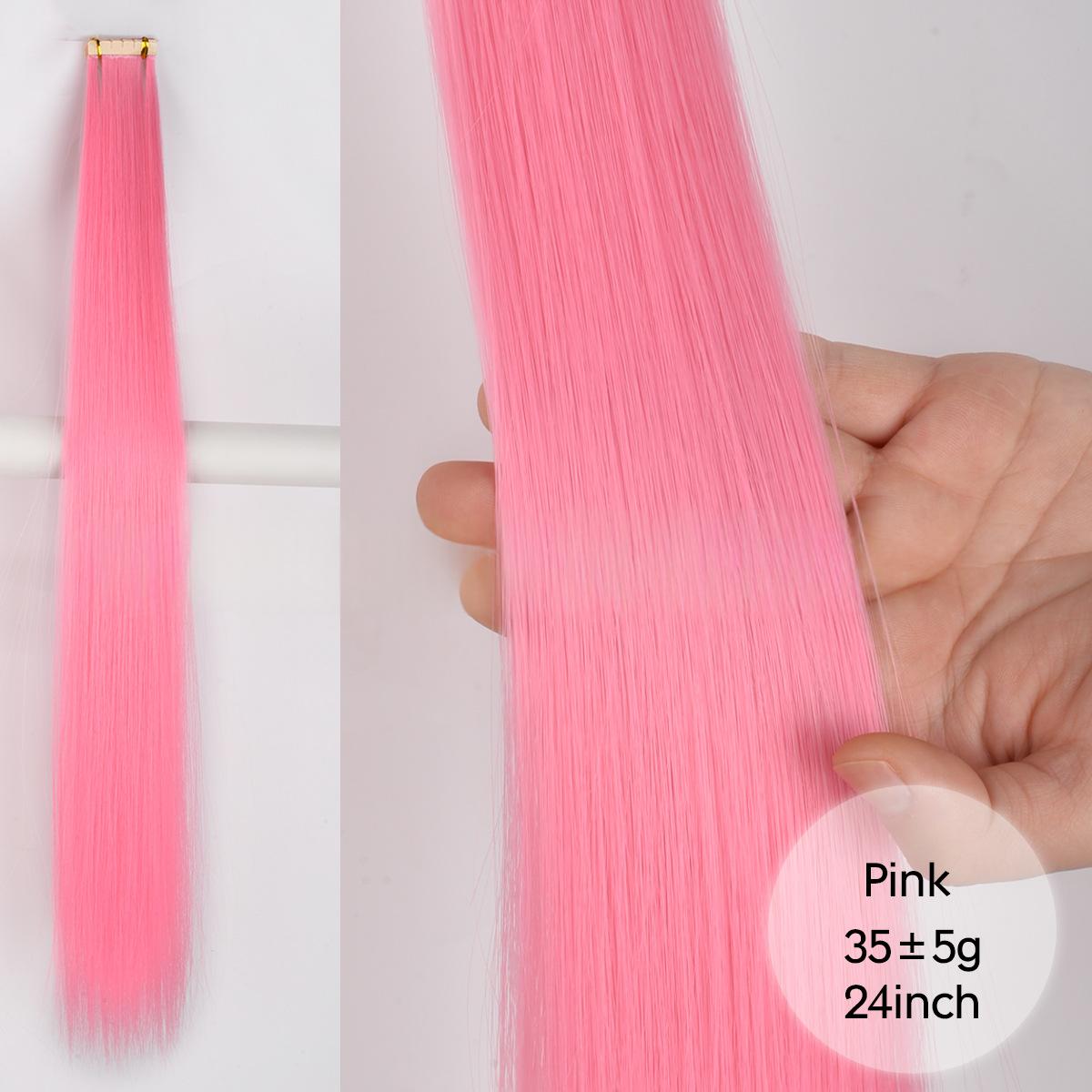Colored Womens Hair Extension Synthetic Wig Pieces - Image 14