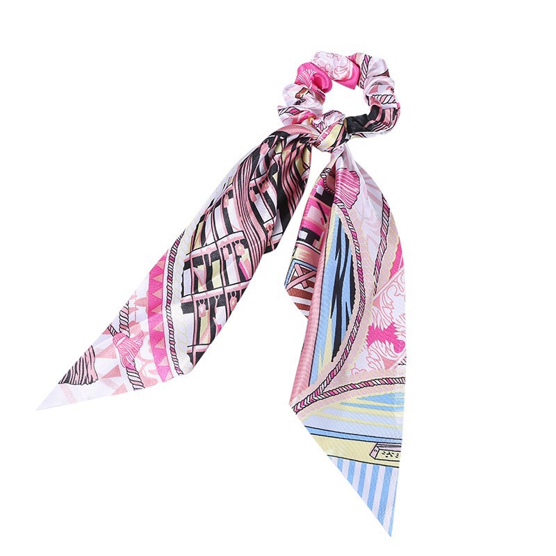 Fashion Long Streamer Printed Fabric Tie Hair Accessory For Ponytail Tie-up Hair Top Cuft - Image 18