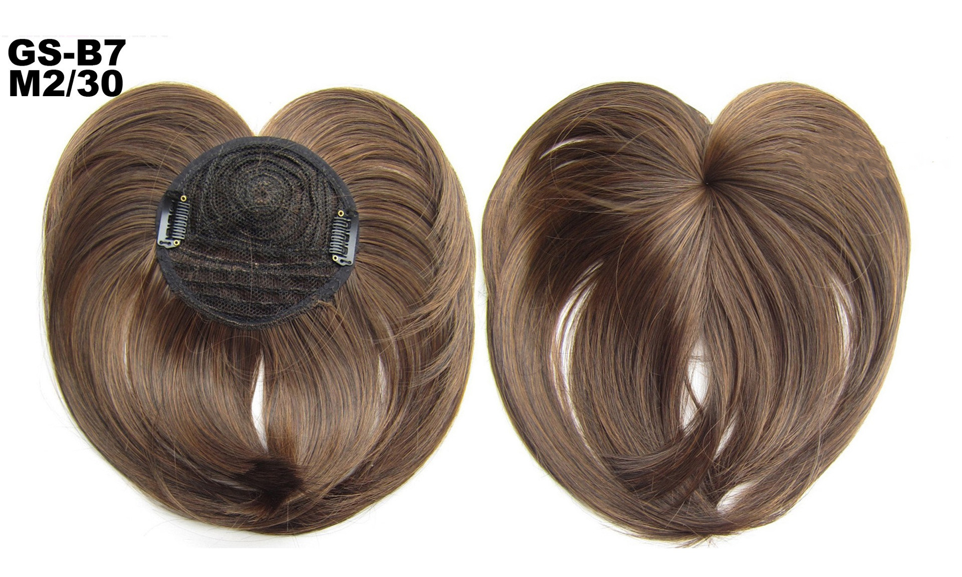 High Temperature Silk Chemical Fiber Wig Top Heart Bangs, Peach Heart Bangs On The Top Of TheHead - Image 6