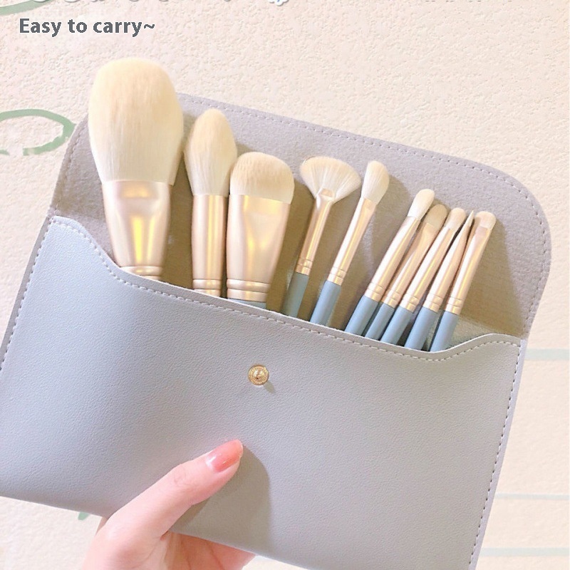 10 Makeup Brushes Suit Foundation Face Powder Eye Shadow Brush Complete Set - Image 6