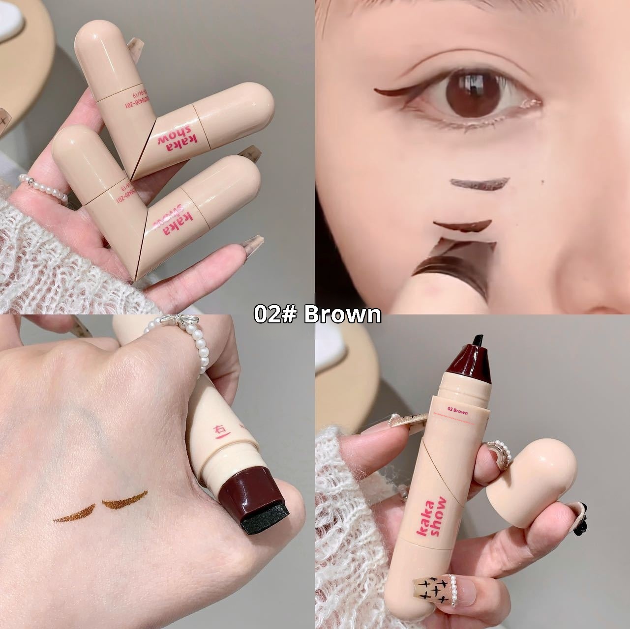 Long-lasting Smudge-proof Waterproof And Sweat-proof Double-ended Eyeliner