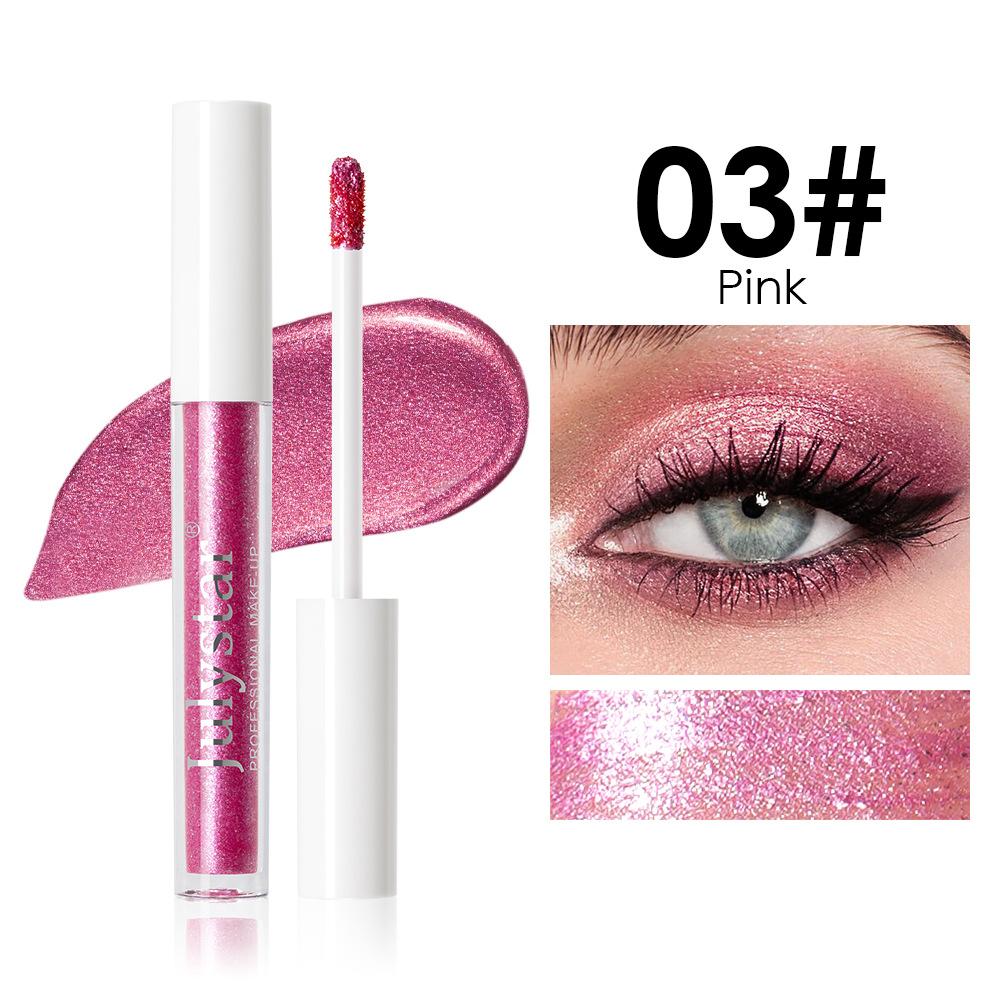 Eye Makeup Ten Colors Thin And Glittering Brightening Liquid Eye Shadow - Image 3
