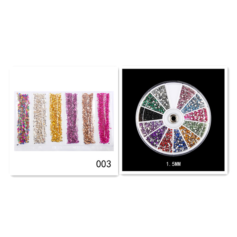 Nail Supplies, Diamond Glass Fragments, Gold And Silver Broken Glass Nails - Image 3