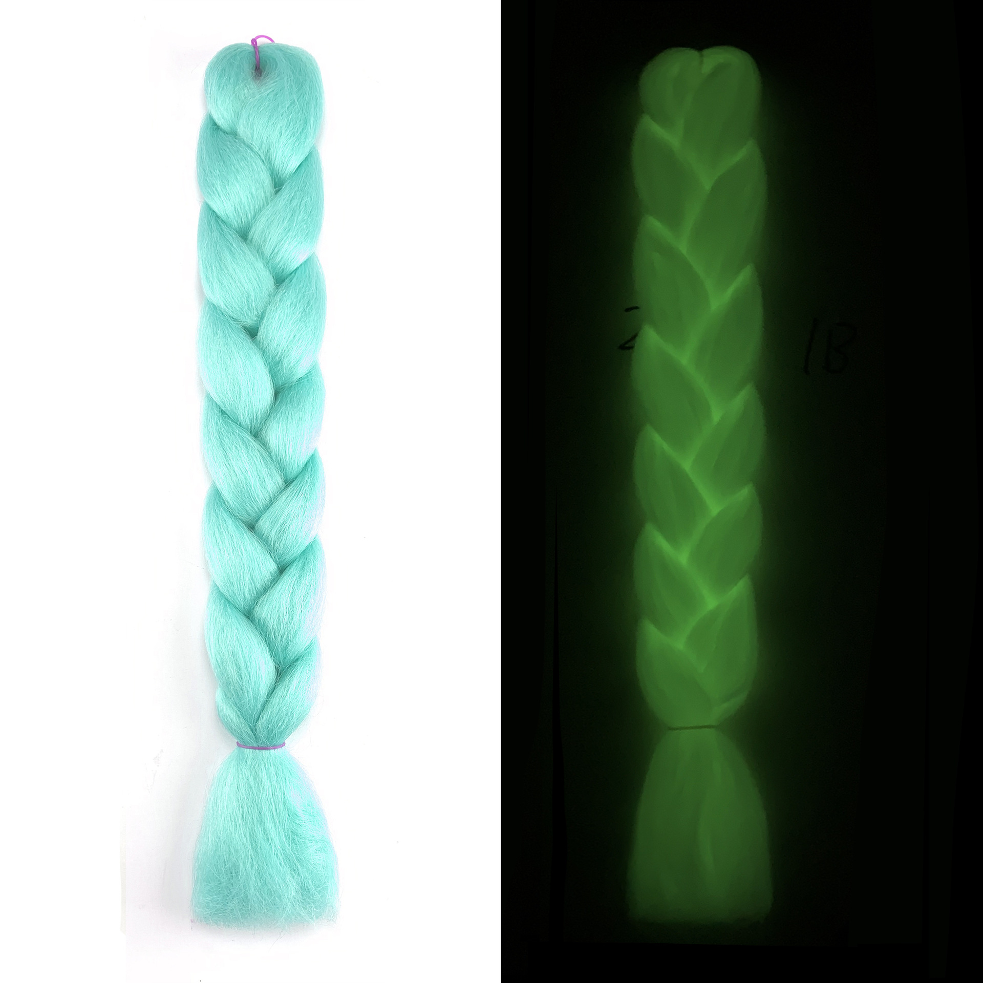 Luminous Fluorescent Chemical Fiber Wig Big Braid - Image 5