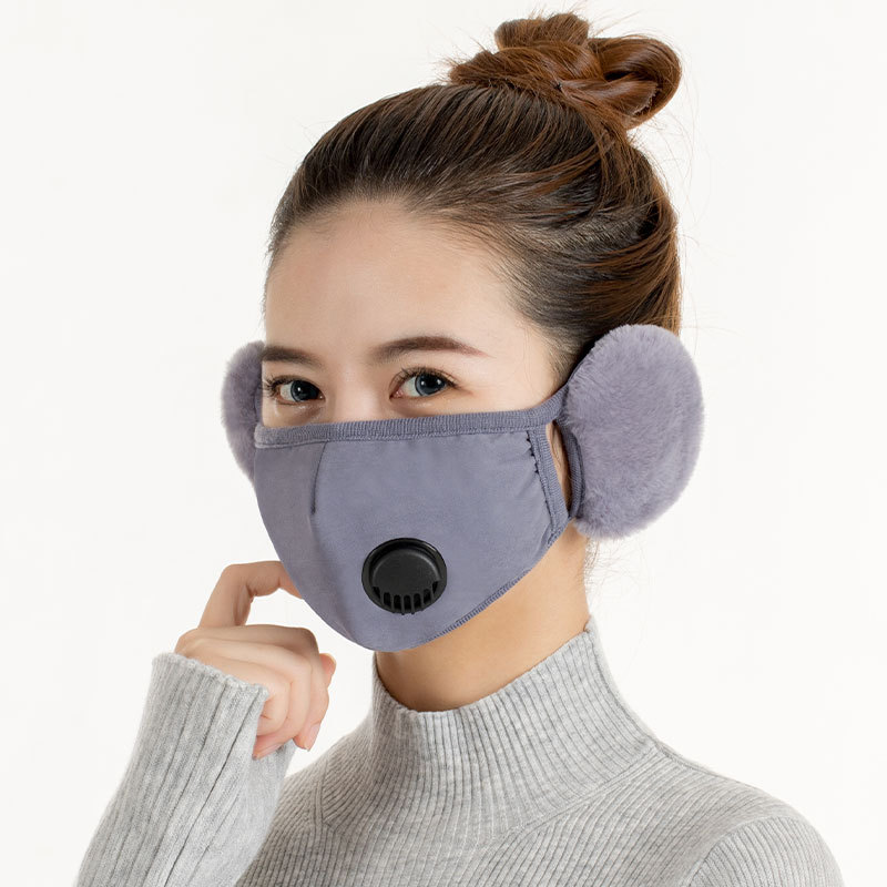 Women's cotton ear mask with breathing valve - Image 3