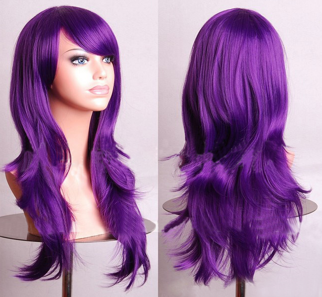 AliExpress best selling cos long scroll anime cosplay color Europe and America wig foreign trade gold models factory direct - Image 2