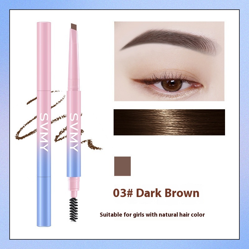 Small Triangle Eyebrow Pencil Not Smudge Double-headed Novice - Image 3