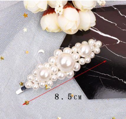 Pearl Hairpin Ins Net Red Word Clip Female Adult Clip Bb Clip Hairpin Bangs Clip Headdres - Image 6