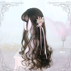 Lolita Long Curly Hair 65cm Black Air Bangs Wig