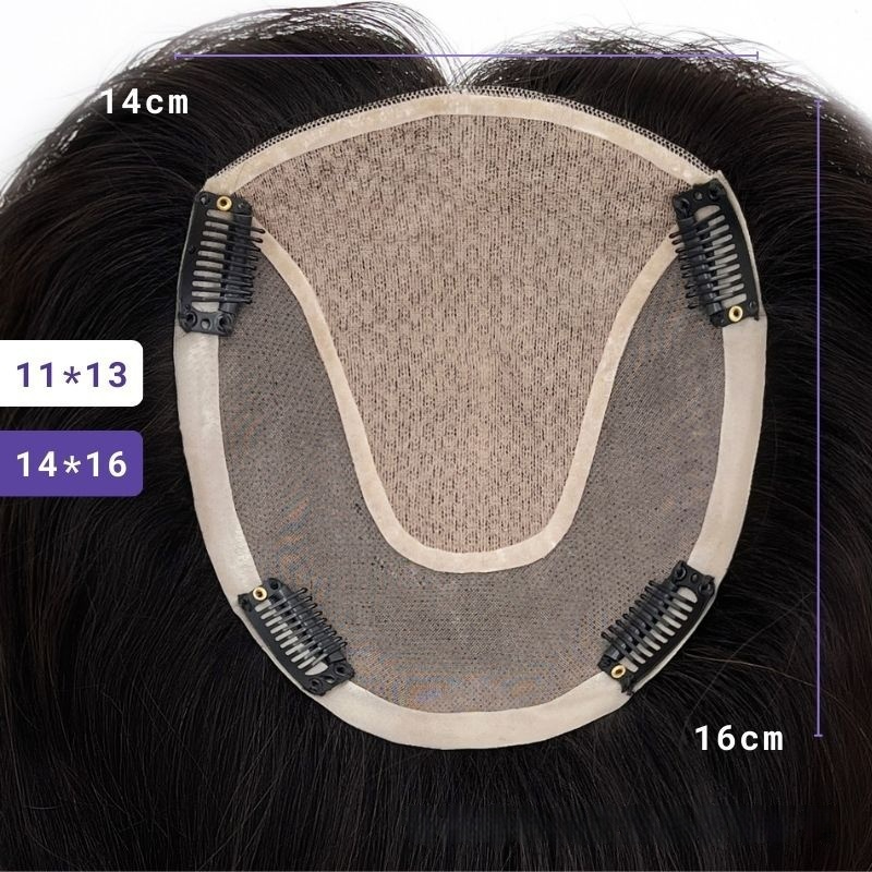 Hand-woven Hair Replacement Simulation Scalp Middle Wig