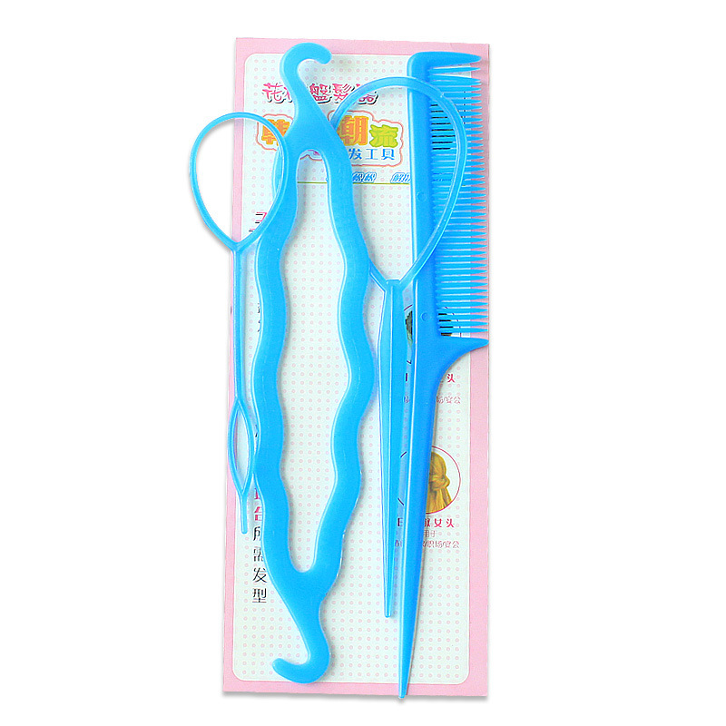 Plastic Comb Pattern Design Hair Pulling Needle Ball Head Hair Curler - Image 2