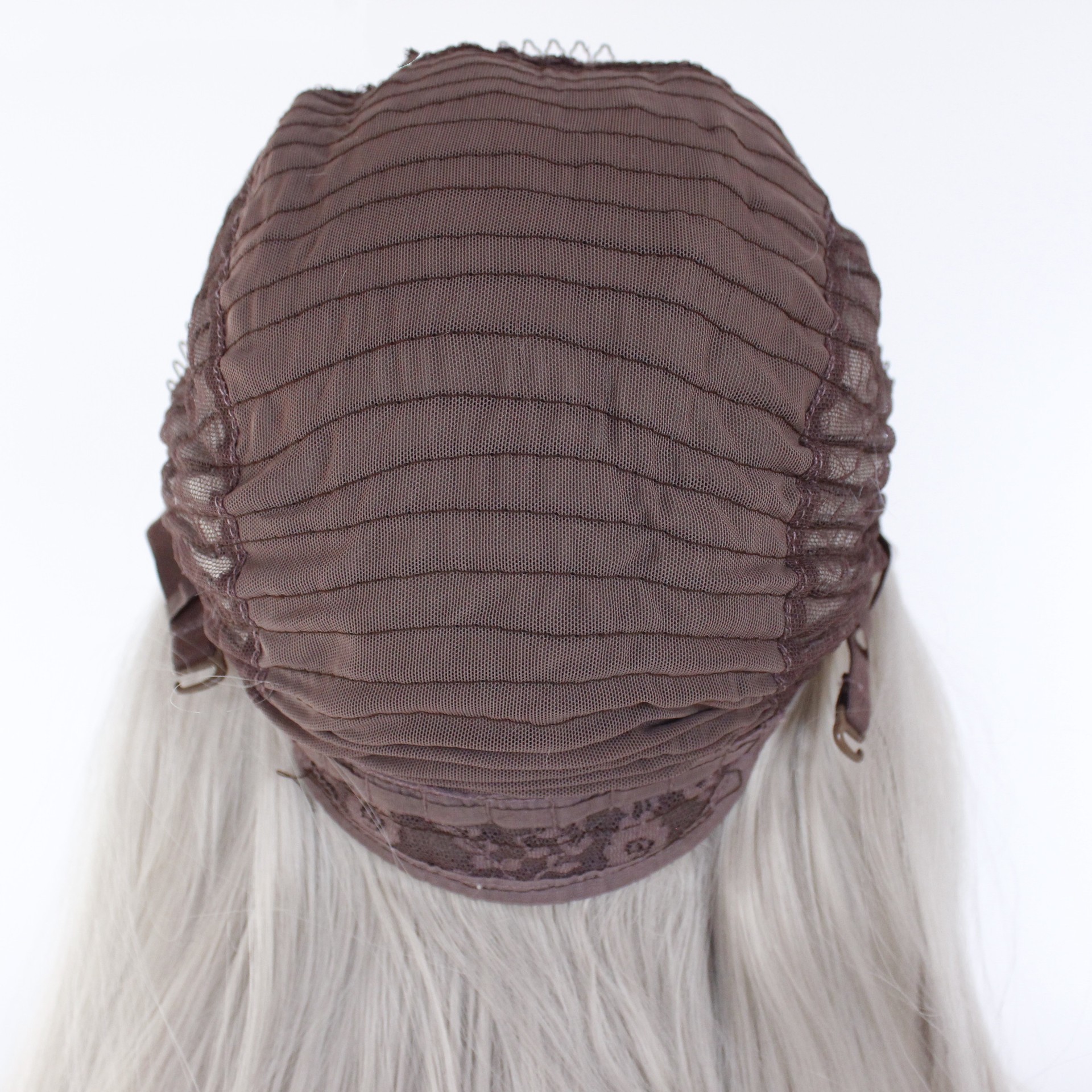 Front Lace Full Top Wig Head Cover Fashion Middle Point - Image 5