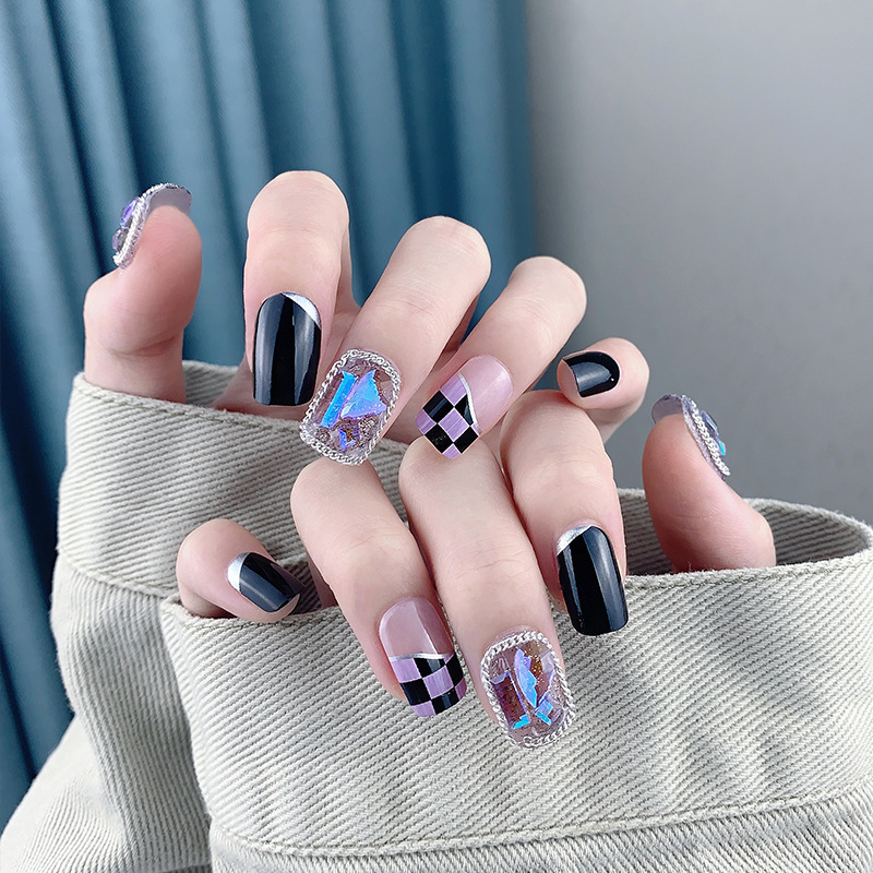 Nail Beauty New Hand-painted Fake Nail Tip Tulip Patch - Image 6