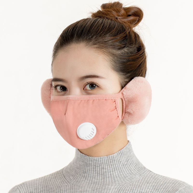 Women's cotton ear mask with breathing valve - Image 6
