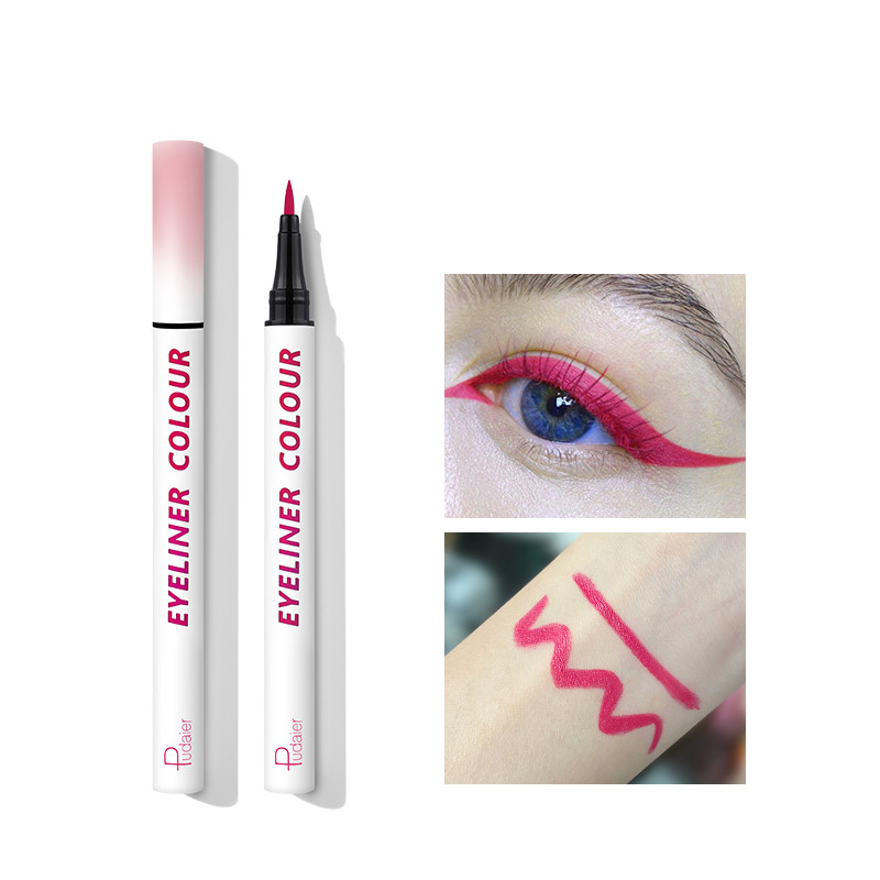 Color eyeliner blue white thin tip very thin - Image 3
