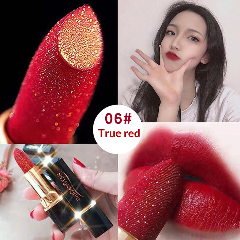 Little Golden Diamond Shimmer Lipstick Velvet Matte Opacity - Image 6