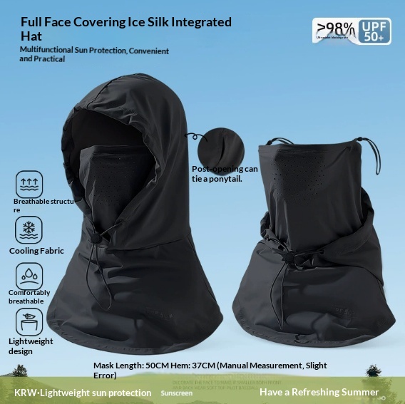 Full-face Sun Protection Mask UV-blocking Breathable One-piece Face Shield For Cycling - Image 4