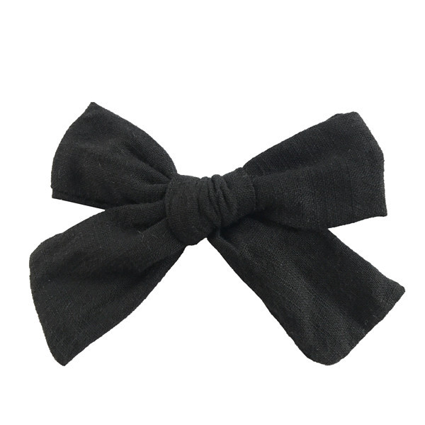 Cotton and linen bow hairpin - Image 2
