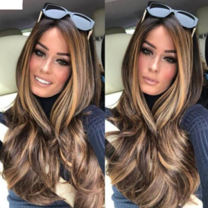 Ladies long curly hair set