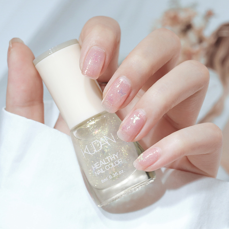 Iridescent Brightening Fine-shimmering No-bake Peel-off-free Clear Nail Polish - Image 29