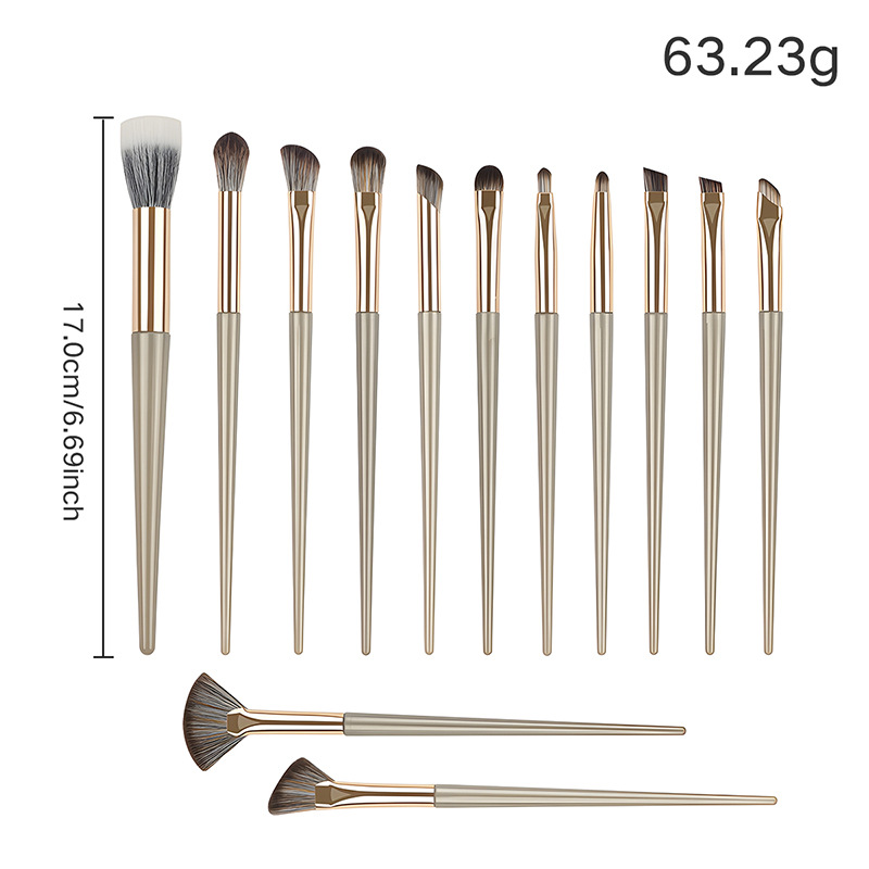 15 Makeup Brushes Suit Face Powder Dotted Color Blooming - Image 2