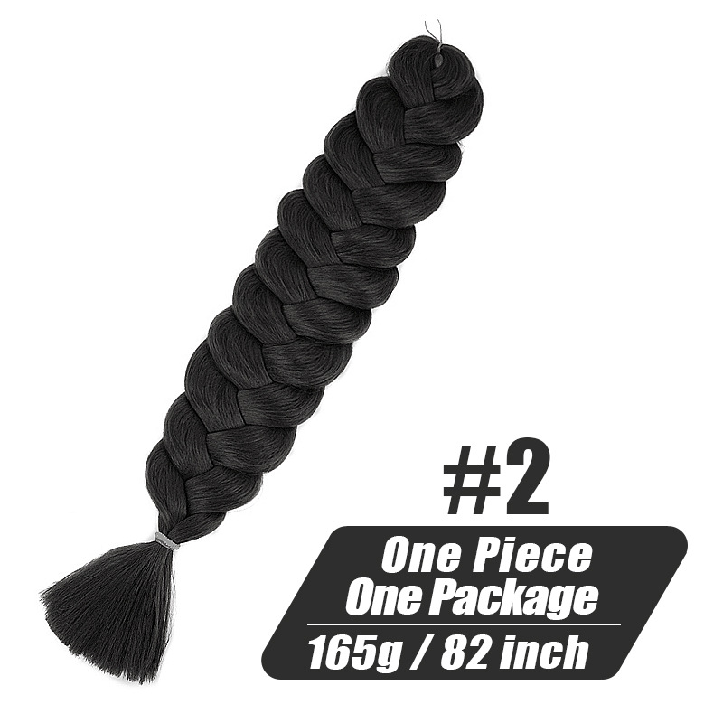 Womens Multi-colored Long Braided Ponytail - Image 3