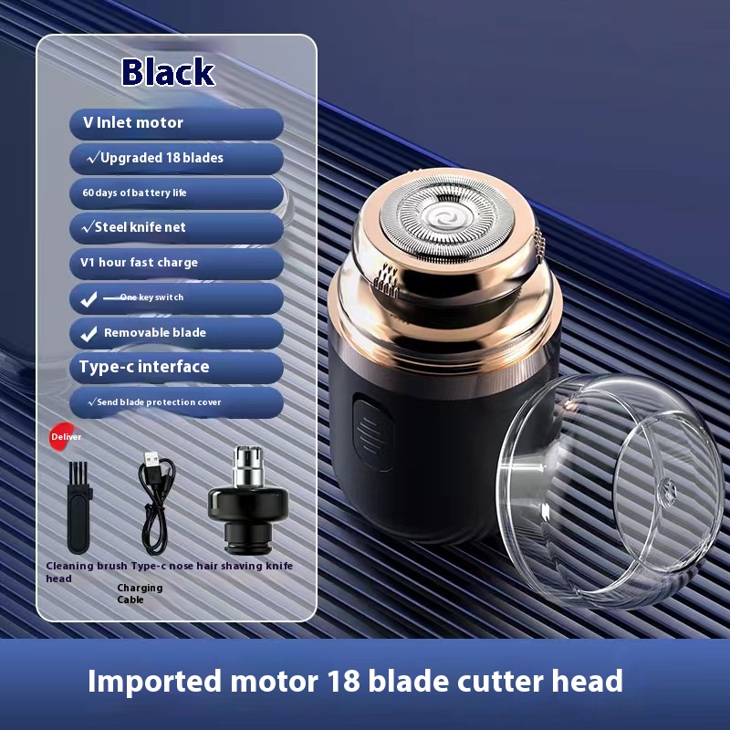2-in-1 Capsule Electric Shaver Nose Hair Trimming Rechargeable