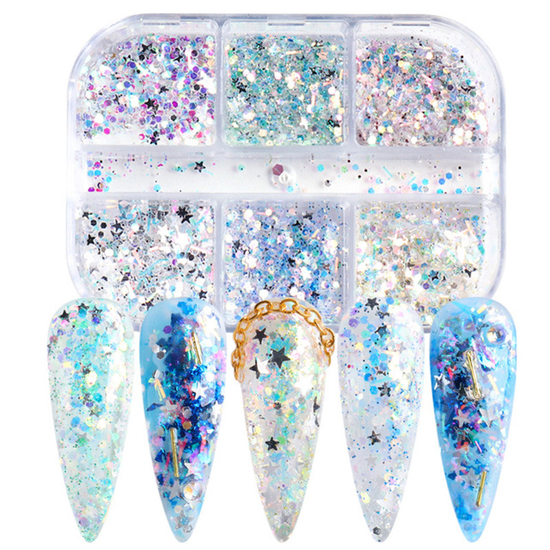 Reflective And Translucent Edelweiss Powder Nail Sequins - Image 8