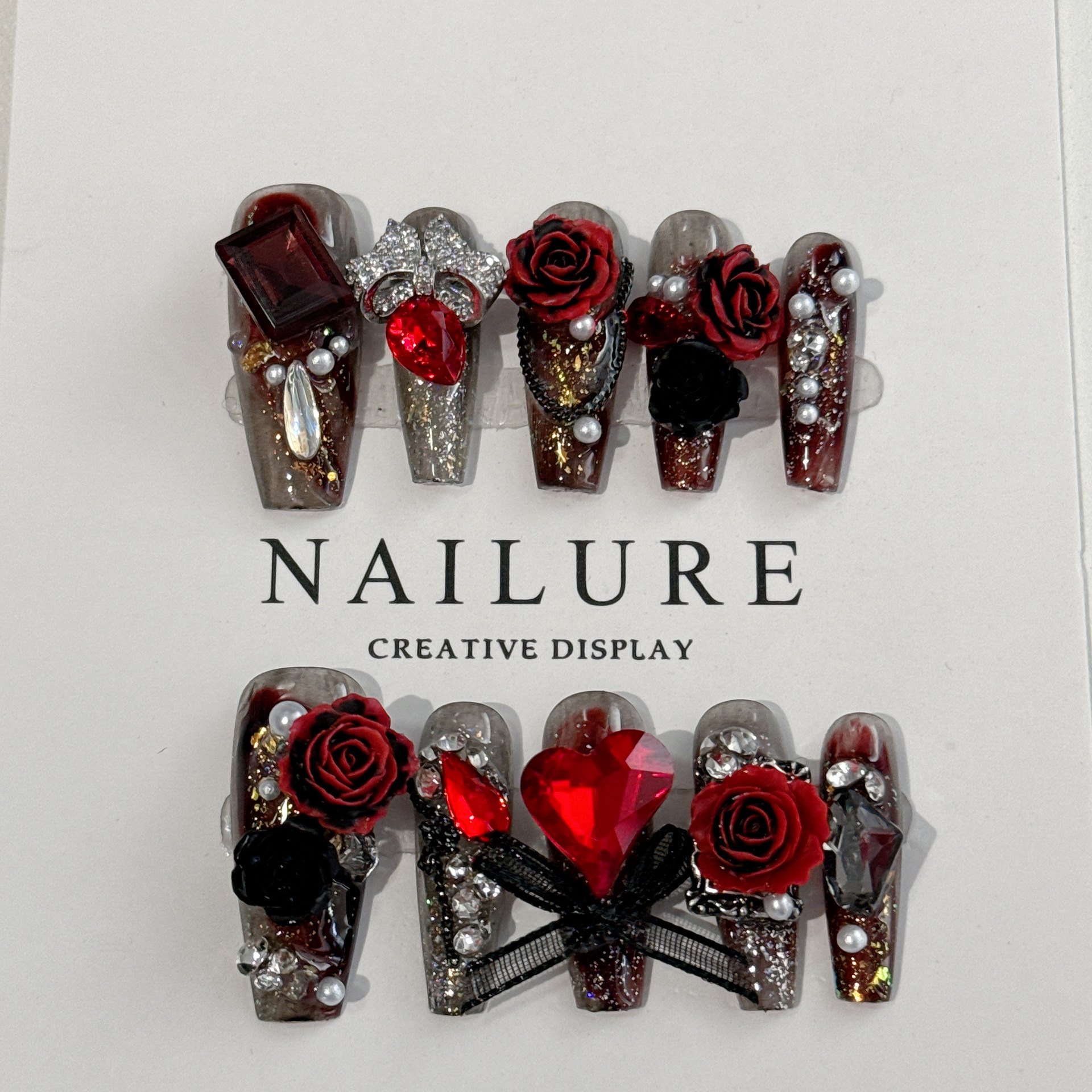 Light Luxury Heavy Industry Bow Nail Patch Finished Product