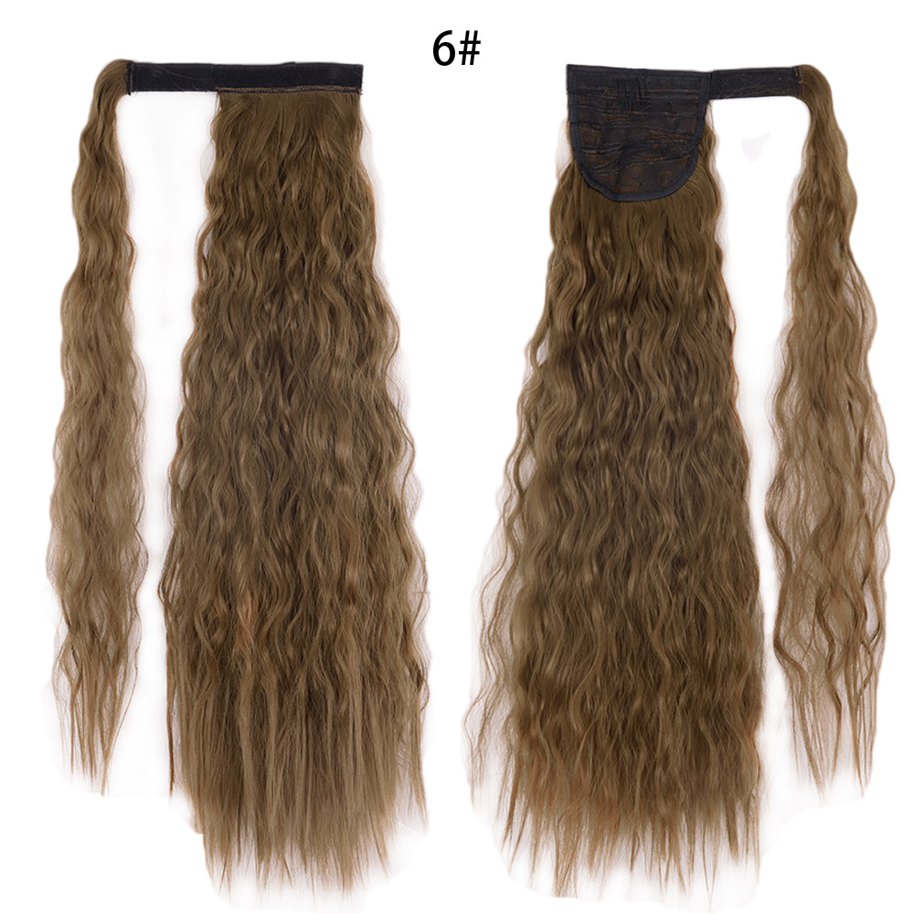 Ponytail Wig Water Wave Velcro Banding Chemical Fiber High Temperature Silk - Image 5