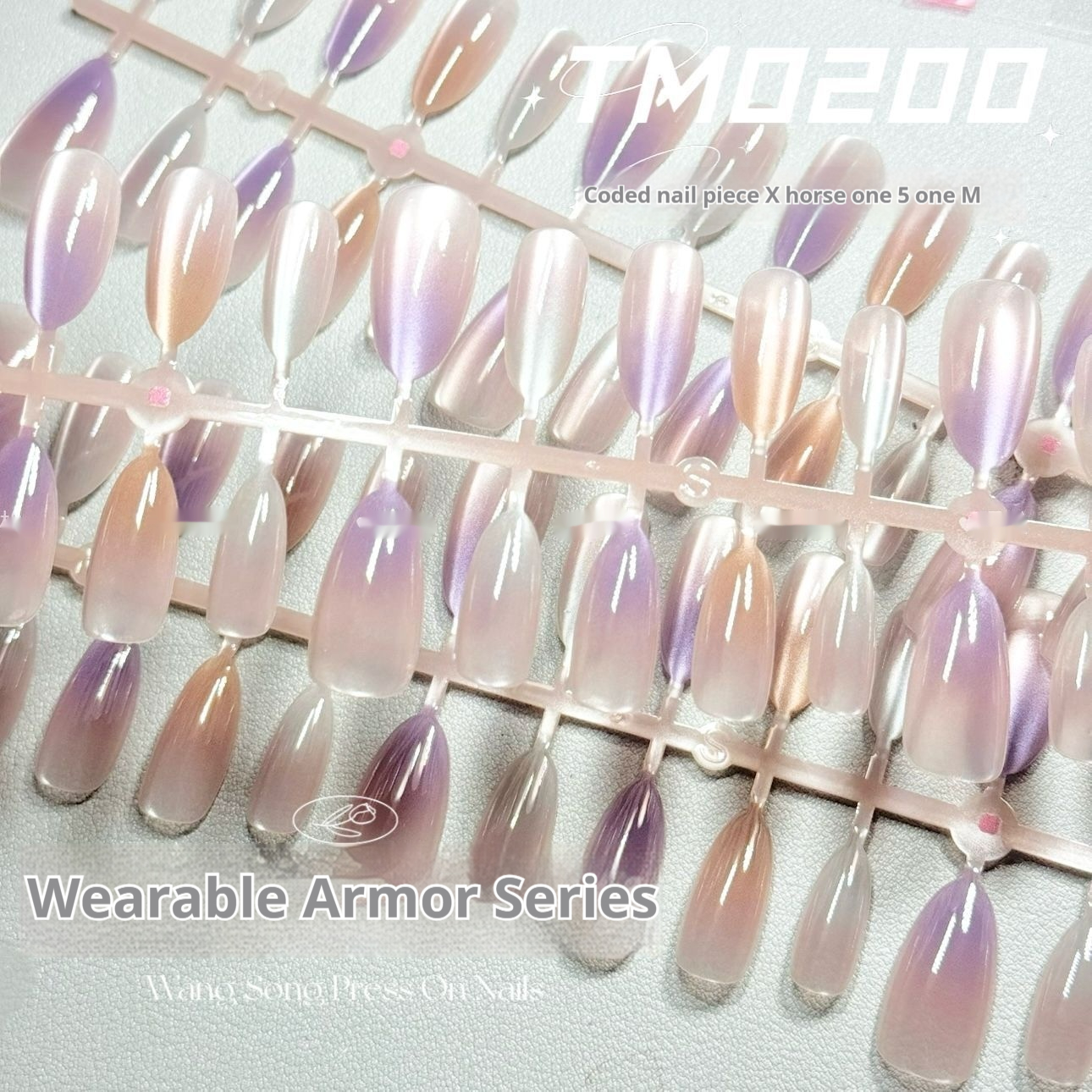 Grape Frozen Oval French Cat's Eye Wear Armor - Image 2