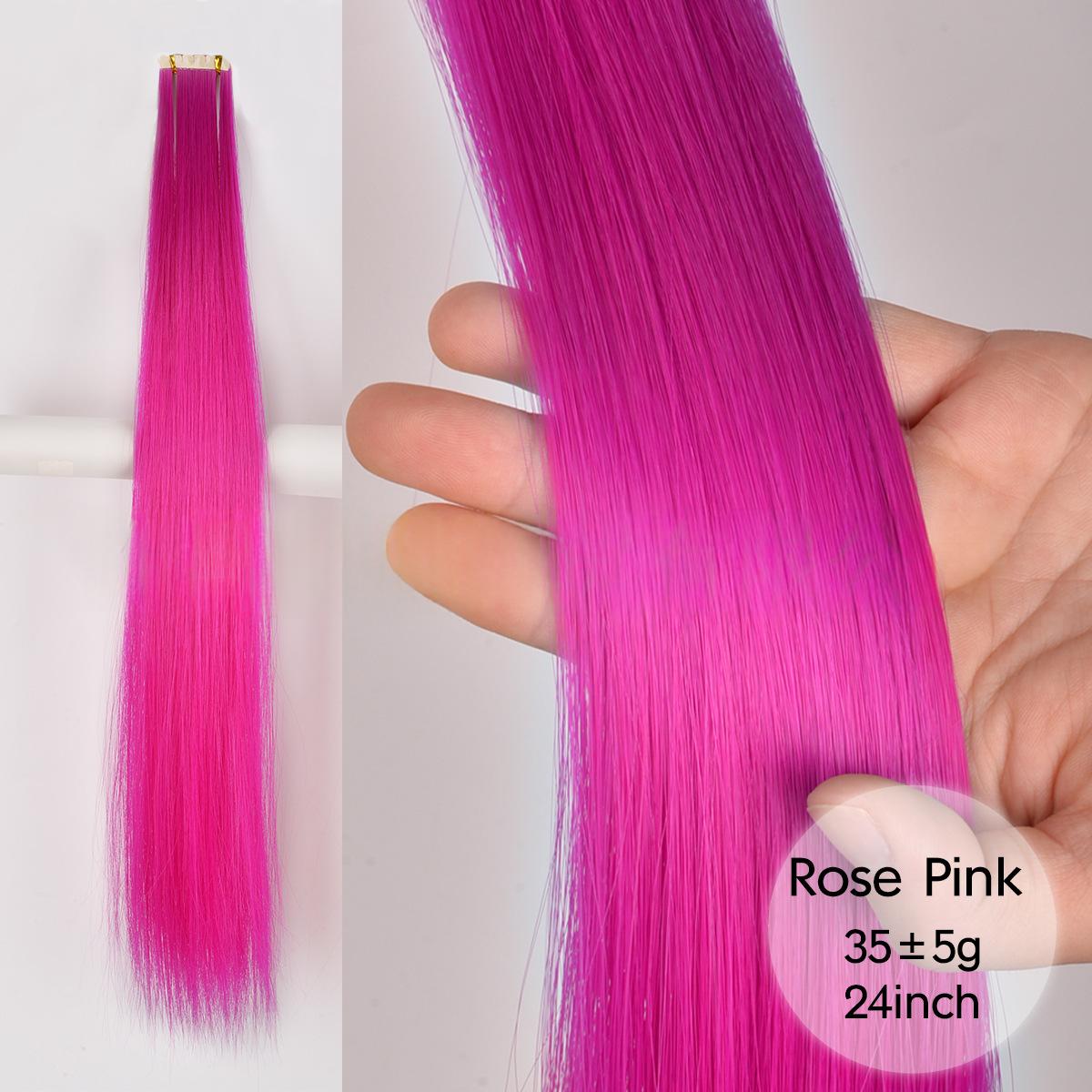 Colored Womens Hair Extension Synthetic Wig Pieces - Image 18