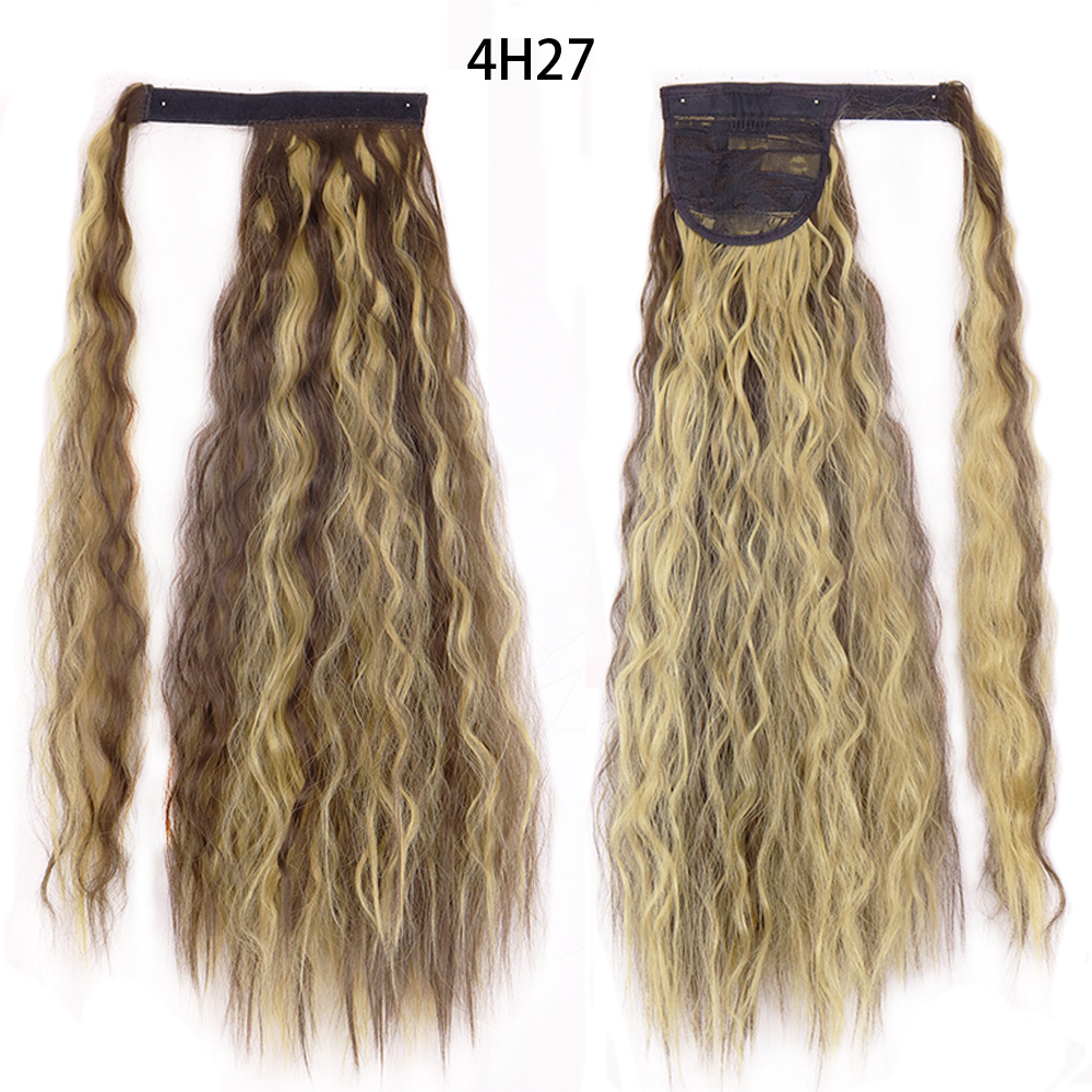 Ponytail Wig Water Wave Velcro Banding Chemical Fiber High Temperature Silk - Image 24