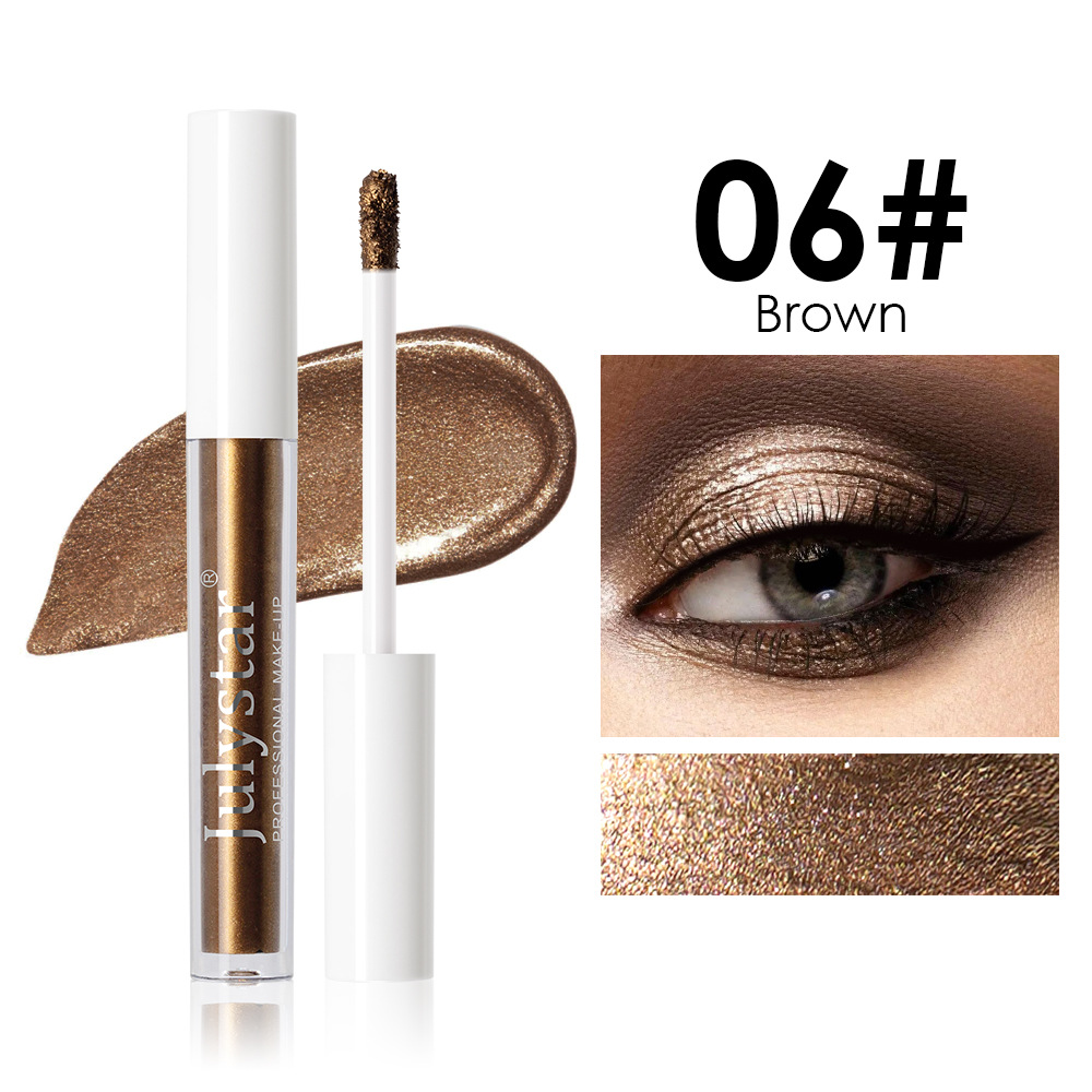 Eye Makeup Ten Colors Thin And Glittering Brightening Liquid Eye Shadow - Image 6