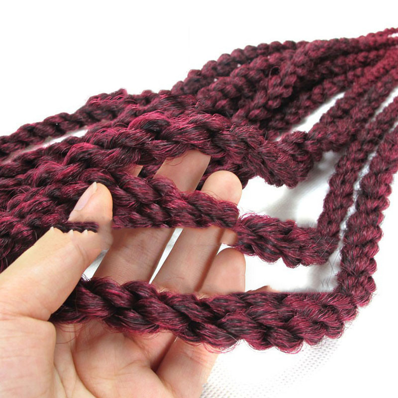 Crochet Braid Hair Synthetic Black Brown Senegalese Twist Crochet Twist Braids For Women - Image 2