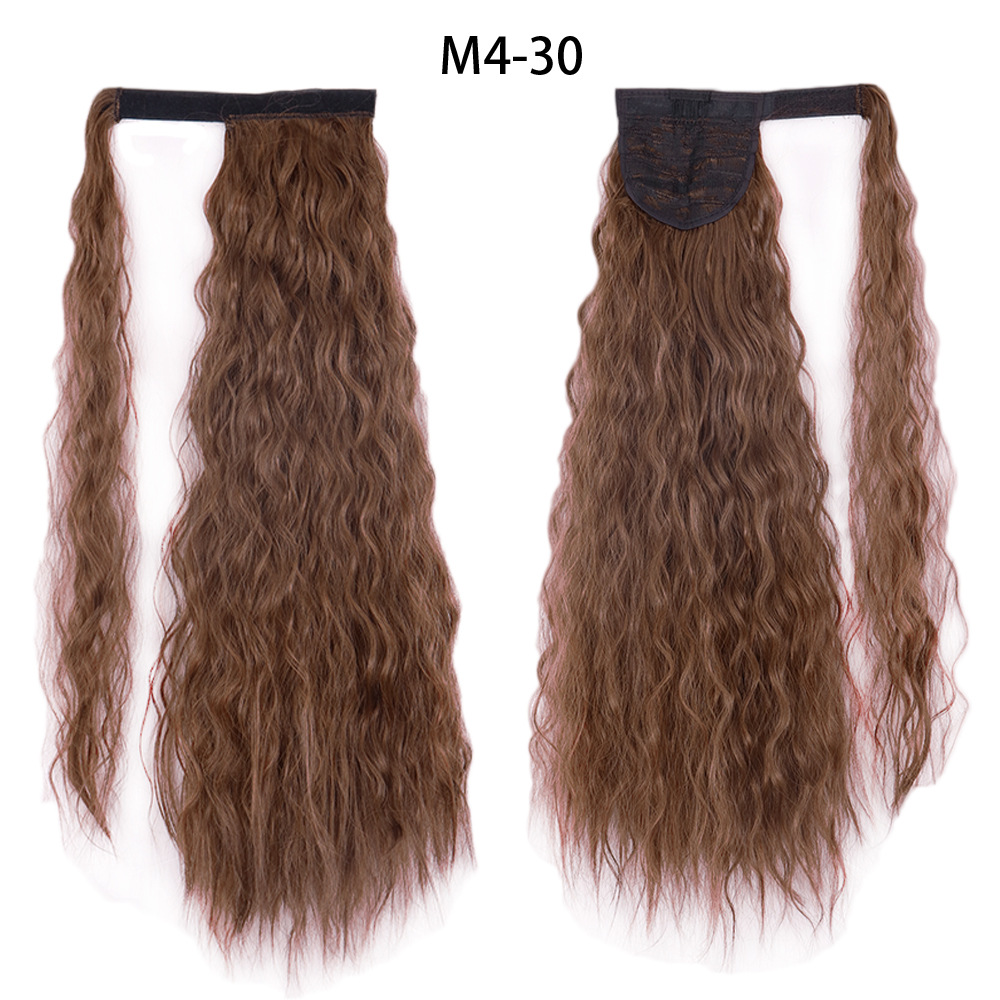 Ponytail Wig Water Wave Velcro Banding Chemical Fiber High Temperature Silk - Image 13
